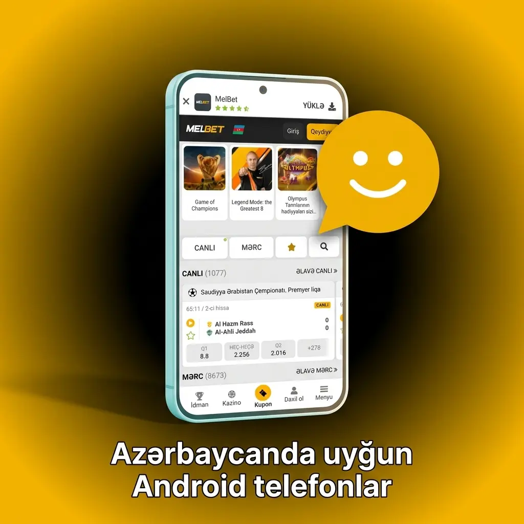 Azərbaycanda Melbet tətbiqi üçün uyğun Samsung, Xiaomi, Redmi, Honor və Tecno Android telefonları