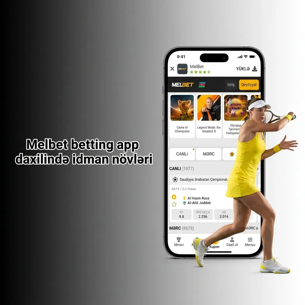 Melbet mərc tətbiqində canlı və xətt üzrə futbol, tennis, basketbol və e-idman bazarları
