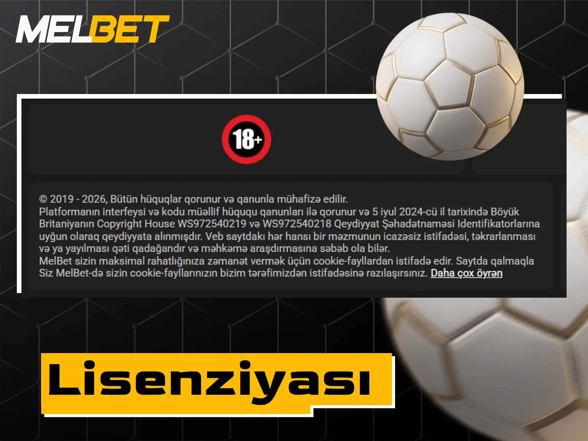 Melbet bukmeker kontorunun rəsmi lisenziyası və Azərbaycandakı fəaliyyəti haqqında məlumat.