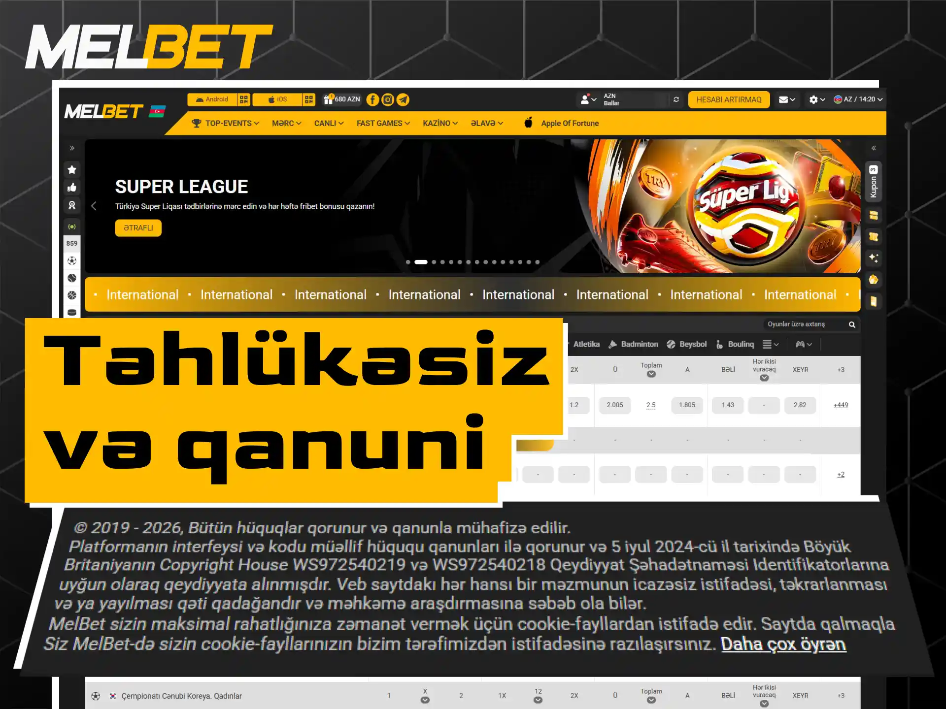 Azərbaycanda Melbet platformasının təhlükəsizliyi, qanuniliyi və məxfiliyi.