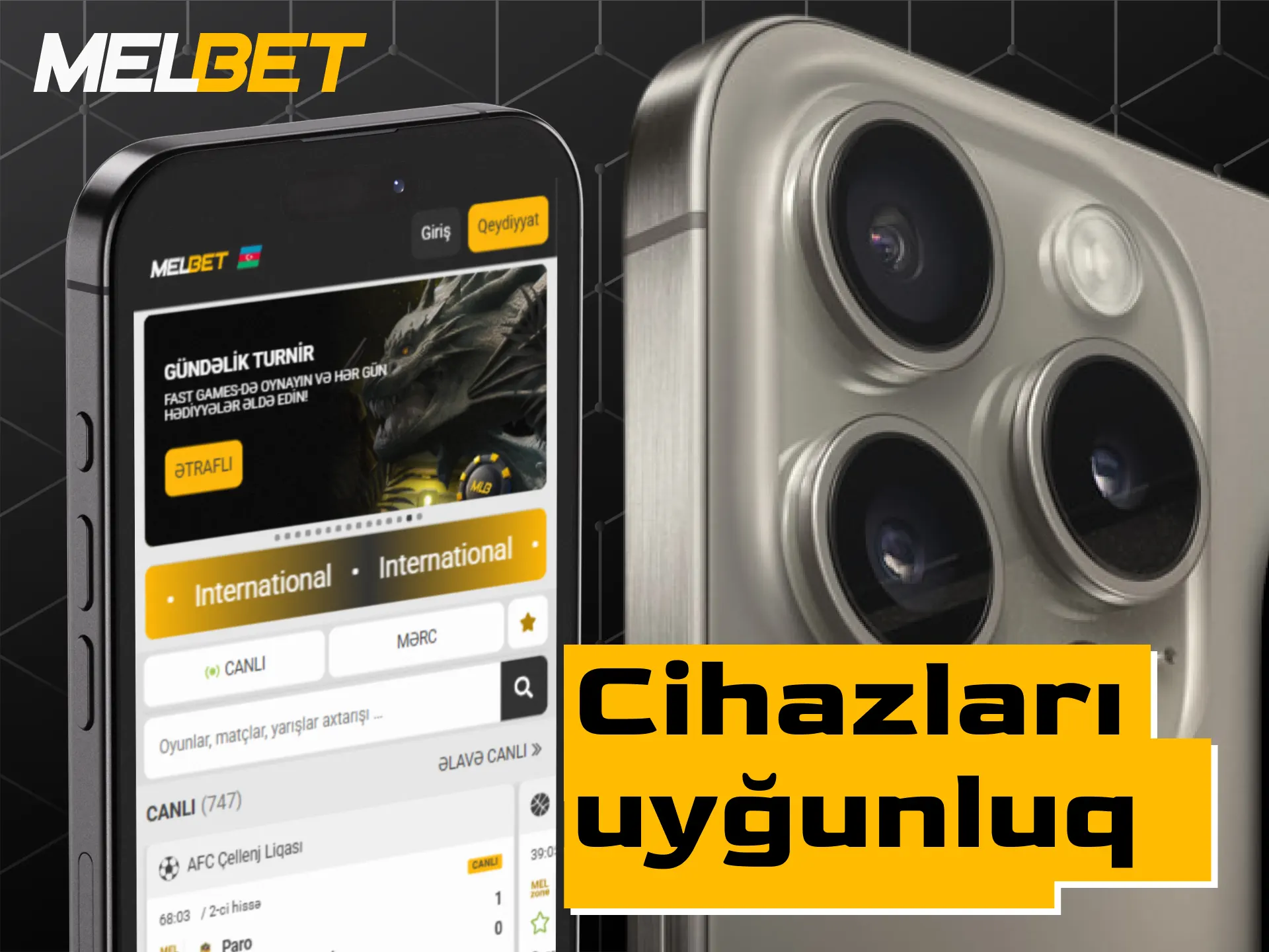 Melbet mobil tətbiqinin iOS sistem tələbləri və cihaz uyğunluğu.
