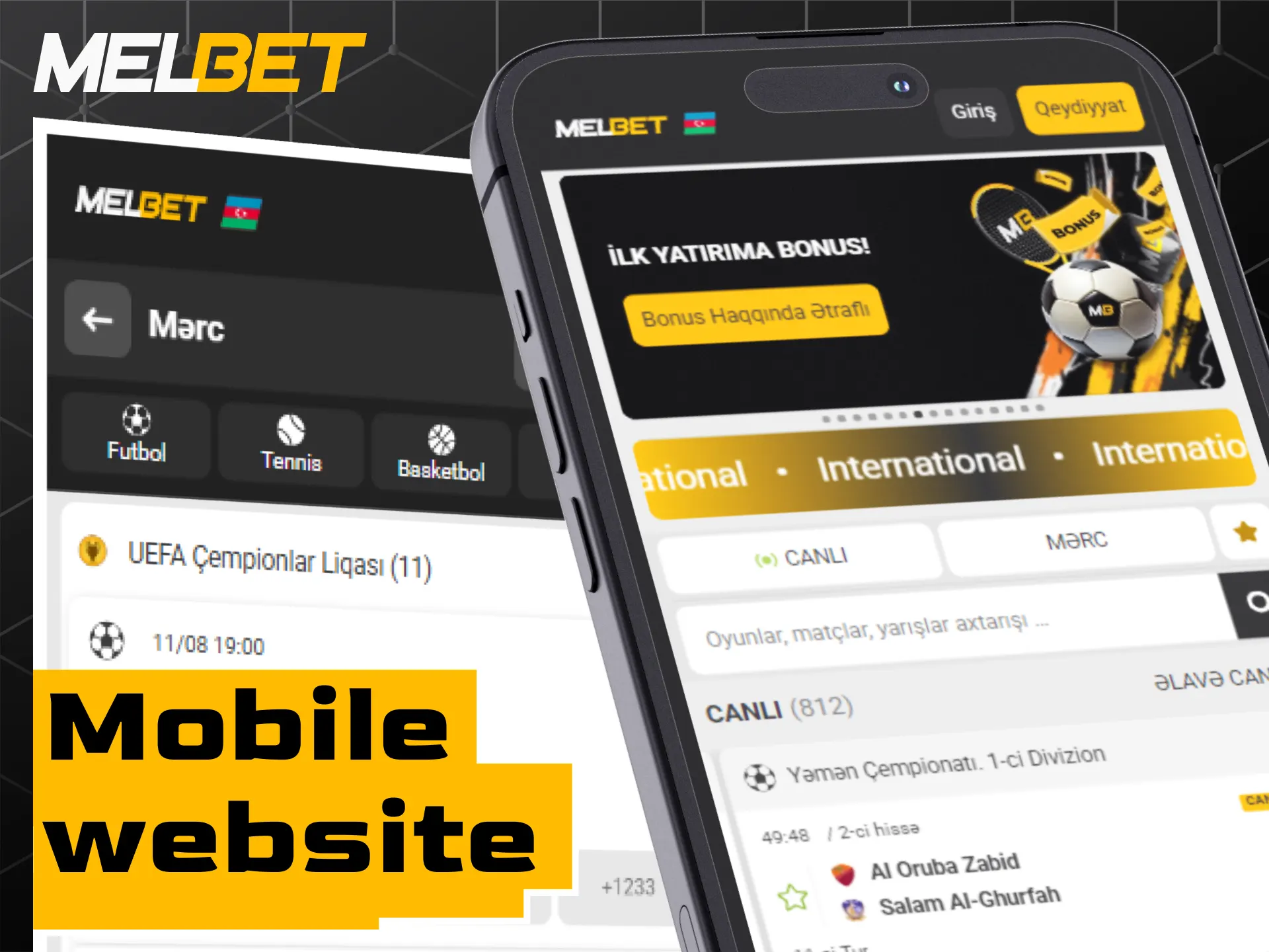 Tətbiq yükləmədən Melbet mobil veb saytı vasitəsilə oyun oynamaq.